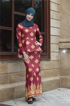 Elegantno Malezija Muslimansko Obleko Kostume Svilnato Tradicionalnih Islamskih Oblačil Eid Mubarak Abaya Obleke Ženske Obleke Brezplačna Dostava
