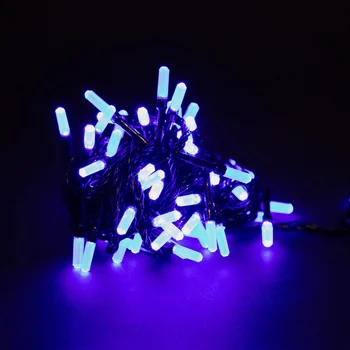 Božič Garland led linearno, 100 L, modra, temno žice, raztegne diode, 6 m