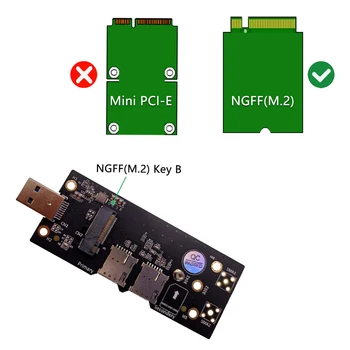NGFF M. 2 USB 3.0 Adapter Pretvornik Kartico Širitev Kartice z Dvojno NANO SIM Kartico v Režo za 3G/4G/5G Za Namizni Prenosni računalnik