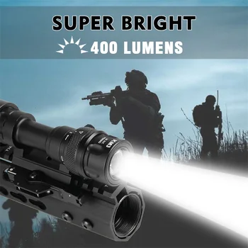 Taktično Svetilko Izboljšano M952 12V LED Luči 400 Lumnov z QD M93 Gori Orožje Svetlobe Za Puško In SMG Bela Izhod