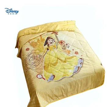 Disney lepotica in zver odeja tiwn velikost za baby dekle bombaž 3d princesa bell rumena postelja kritje tanko odejo kraljica perilo