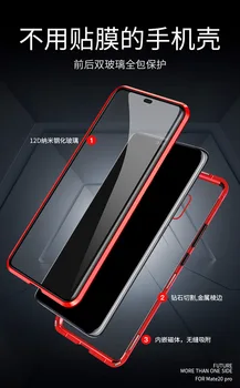 Za Huawei Honor 9X Pro Magnetic Primeru Čast 20 Pro 8X 10 Nova 5 Pro dvostranski Kaljeno Steklo Ohišje za Huawei Mate 20 30 Lite