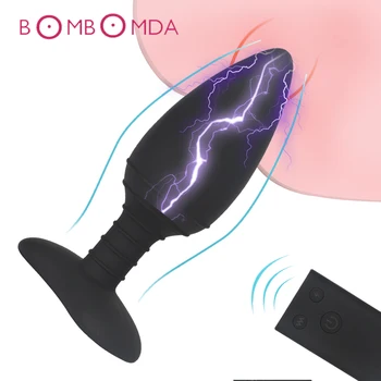 Električni Šok Daljinsko Analni Vibrator Za Moške Prostate Massager Adult Sex Igrače Vagina Dildo G spot Stimulator Ženski Masturbators