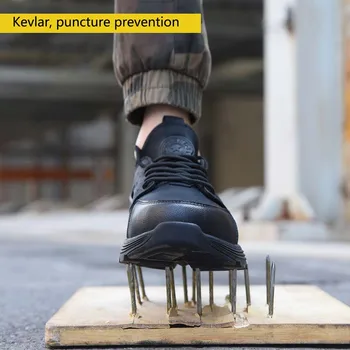 2019new jesen in zimo, nepremočljiva varovalni čevlji jekla glavo na prostem moške jekla toe skp, ki razbija moda lahki delovni škornji
