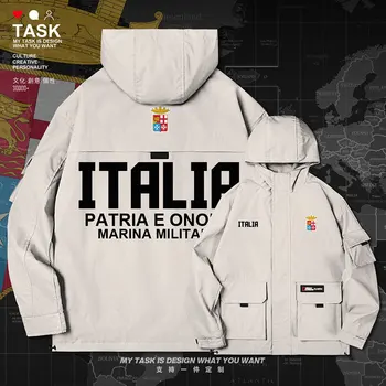 Italija Italia italijanščina ITA moških hooded suknjič Mornarice logotip vojske fan moške natisnjeni priložnostne plašč moda long sleeve zgornji del oblačila jeseni