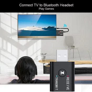 Bluetooth 5.0 Avdio Sprejemnik Oddajnik 2 V 1, RCA 3.5 3.5 mm Jack Stereo AUX Glasbe Brezžični USB Adapter Za TV Car PC Zvočnik