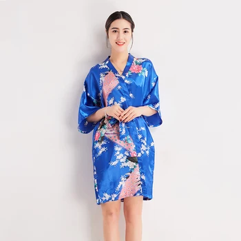 Kitajski Slog Poletje Lady Haljo Obleke Seksi Mini Kratko Obleko Noč Nevesta Bridemaid Kimono Kopalni Plašč Priložnostne Domov Oblačila Jutranje