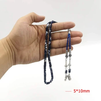 Tasbih Modra smolo usnje tassel misbaha muslimanskih zapestnica islamske darilo accessroies arabski modni nakit molitev kroglice na strani