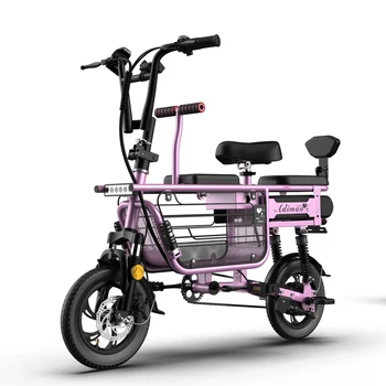 Visoko ogljikovega jekla, električno kolo starš-otrok zložljivo električno kolo 12 inch e kolo 48V350W litijeva baterija e koles