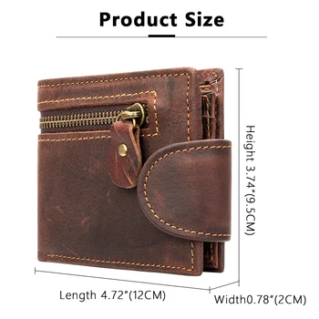 Moške denarnice pravega usnja torbici za moške letnik moški usnjeni torbici zadrgo sluzi kratek denarnice za moške oblikovalec vreča denarja 7042