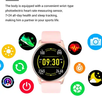 Ženske Pametno Gledati v Realnem času Vremenska Napoved Aktivnosti Tracker Srčnega utripa Športne Ženske Pametno Gledati Moške Za Android IOS