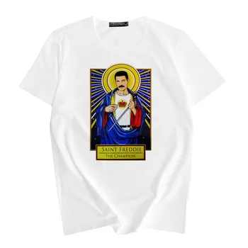 Freddie Mercury Fikcija Saint Mia Saint Jules t shirt Katolištvo Ženska oblačila Celuloza Ženski priložnostne Harajuku ženske Tee Majica