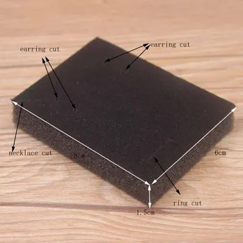 6pc Kartonske nakit set paket polje marbling design darilo polje ogrlico iz obroča uhan prikazno polje retangular polje