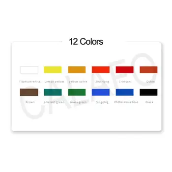 12 100 ml Barve Akrilne Barve Nastavite Strokovno Risanje Pigment Akvarel Barve Cev za Umetnost Študent Slikar, Slikarstvo Dobave