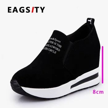 EAGSITY Antilop višino narašča Ženske Klini čevlji črpalke konicami prstov zdrsne na platformo gospe priložnostne čevlji stranka urad kariero