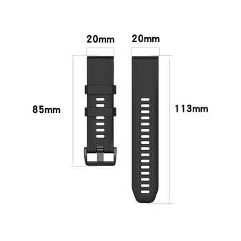 20 mm Šport Silikonski Watchband Wriststrap za Garmin fenix 5S Plus fenix5S 5S Plus fenix6s 6S Pro D2 Delta S Zapestni Trak Trak