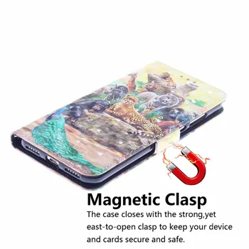 3D Luksuzni Flip Denarnice Primeru Za Huawei Honor 7A 7 Y6 2018 Knjiga Flip Slog Mobilni Telefon Primerih Za Huawei Y6 2018 Čast 7A Pokrov