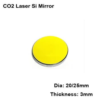 3pcs Silicij Si Laser Ogledalo Dia 20 mm 25 mm Reflektivni Objektiv Reflektor CO2 Rezanje Graviranje Stroj Laser Graverja Cutter Deli