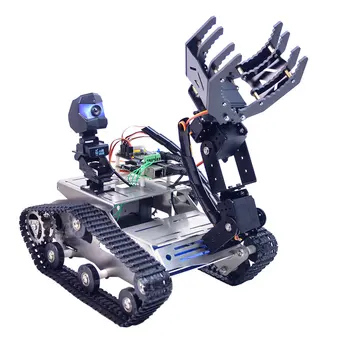 Programabilni TH WiFi Tank Robot Komplet Z Roko Za Raspberry Pi4 (2G) Za Otroke, Izobraževanje Igrače -Standardna Različica Velike Nevihte