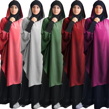 Muslimanski Dolgo Khimar Ramadana Formalno Molitev Oblačila Hidžab Ženske Niqab Burka Islamske Turčija Enem Kosu Hajj Niquabs Arabski Vrhovi Moda