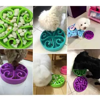 Anti-Choke Ploščo Pet Dog Posoda Za Hranjenje Mačke Hranjenje Ploščo Skledo Visoke Kakovosti Počasi Jedo Polje Pes Usposabljanja Dodatki