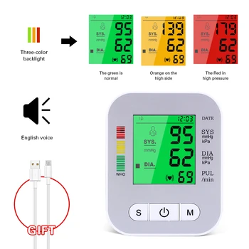 OLIECO USB Digitalni Roko Samodejno Krvni Tlak Monitor Meter Tonometer Merilnik Prenosni BP Sphygmomanometer Arterijski Tlak