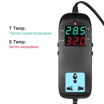 Elektronski Termostat LED Digitalni Temperaturni Regulator Plemenskih Termočlen toplotne regulator z Vtičnico NAPAJALNIKA 90V~ 250V