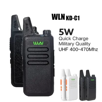 2PCS WLN KD-C1 Walkie Talkie UHF 400-470 MHz 5W Moči 16 Kanal Kaili MINI ročni oddajnik in Sprejemnik, C1 Dva Načina Radio