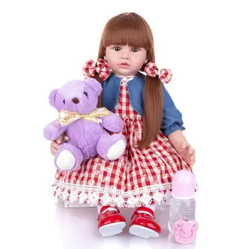 KEIUMI Prerojeni Baby Doll 60 cm Dekle Mehko Krpo Telo Realne Princesa Lutka Baby Igrača Boneca Menina Za Otrok Darilo za Rojstni dan Igra Igrače
