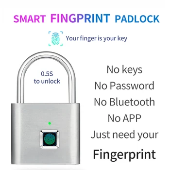 ARSS Smart Mini Prstnih Zaklepanje Nepremočljiva brez ključa USB za Polnjenje Ključavnico, Geslo za Odklepanje Čip Za Anti krajo Prtljage vrečko