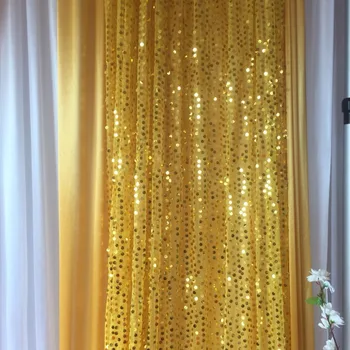 Brezplačna dostava 3m H x3mW bele zavese z zlato ledu svile bleščica zavesa ozadje svate, dekoracijo