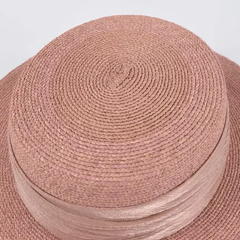 USPOP poletni klobuk ženske slame nedelja klobuk plaži klobuki ženski rafija, slamnati klobuki priložnostne barva Britanski ravno široko roba slame fedoras