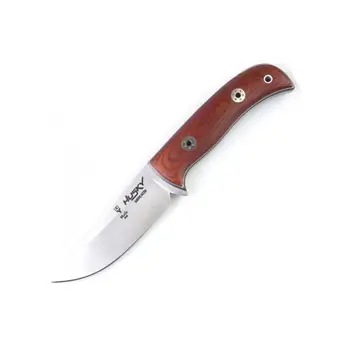 Husky nož zob HUSKY-11RM jekla rezilo Sandvik 14c28n 11 cm in bele micarta ročaj, črne in rosewood.