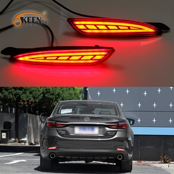 2PCS Zadnje luči Za Meglo Mazda 6 Atenza Mazda6 2019 2020 LED Zadnji Odbijač Luč Reflektor Svetilka Zavorna Luč Vključite Opozorilne Luči