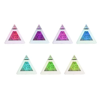 Ustvarjalne večnamensko trikotni piramida budilka zaščita oči pisane noč svetlobe doma spalnica dekoracijo doma