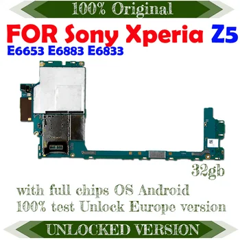 Original Odklenjena Za Sony Xperia Z5 E6653 Matično ploščo Za Sony Xperia Z5 E6653 E6883 E6833 Logiko Odbor 32GB
