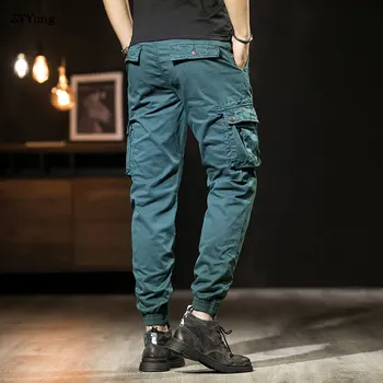 ZYYong Nove Moške Hlače Priložnostno 4-Barvni Bombaž Slim Moške Obleke, za Moške Priložnostne Klasični Slog, ki se Raztezajo Udobno Moške Hlače