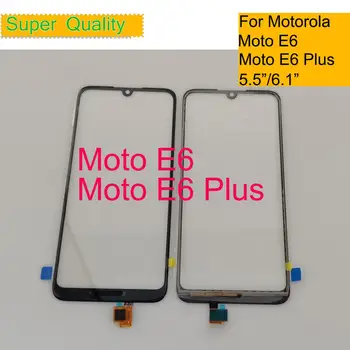 10Pcs/veliko Za Motorola Moto E6 Plus Zaslon na Dotik, Računalnike Spredaj Steklena Plošča, Senzor Za Moto E6, občutljiv na Dotik Zamenjava