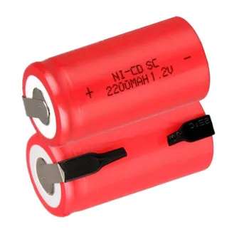 Ni-Cd 1,2 V SC baterija 2200mah Baterije za ponovno Polnjenje Sub C nimh celic z varjenje zatiči zavihek za sesalnik električni vrtalnik