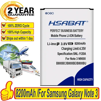 HSABAT 8200mAh B800BC B800BE Baterija za Samsung Galaxy Note 3 III note3 N9000 N9005 N900A N900 N9002 N9008 N9009 N9006 N9008S