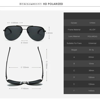 Moški Letnik Aluminija HD Polarizirana sončna Očala Klasične blagovne Znamke Pilot sončna očala Zrcali Premaz Vožnje Ribolov Odtenkov Za Moški