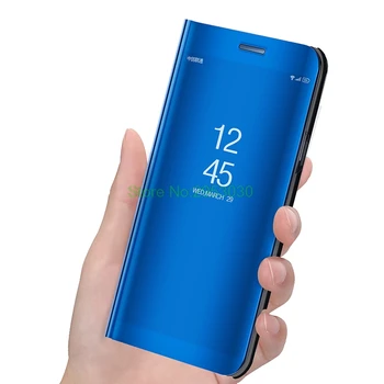 Luksuzni Jasno 360 Popolno Zaščito Pokrovček Za Samsung Galaxy S6 S7 Rob S8 S9 Plus SM-G965F/DS Opomba 5 8 Duo Ogledalo Primeru Telefon