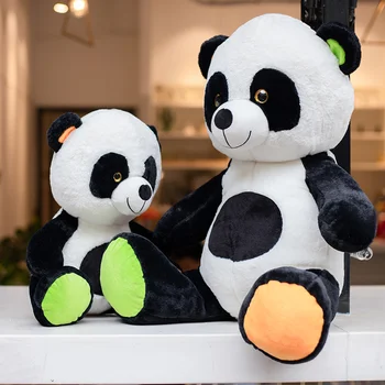 Visoka Kakovost 40 cm Srčkan Ustvarjalne panda Plišastih Igrač za Otroke, ki so Pisane Polnjene Kawaii Živali Lutka Baby Otrok Darilo za Rojstni dan