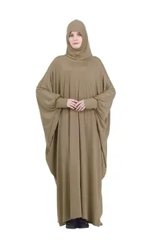 Muslimanske Ženske Molitev Abaya Jilbab Hooded Polno Kritje Maxi Obleko Arabska Oblačila Hidžab Haljo Islamske Khimar Tančico Svoboden Ramadana Obleke