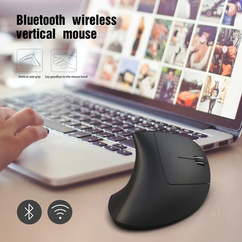 Jelly Glavnik Ergonomska Navpično Brezžično Miško Bluetooth Optične Miške za Prenosni računalnik Prenosni Računalnik Gaming Miška 2400DPI Nastavljiv