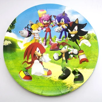 Sonic Hedgehog Baby Tuš Rojstni Dekoracijo Dobave Plenice Prtom Skodelice Papirja Krožniki Za Enkratno Uporabo Set Posode