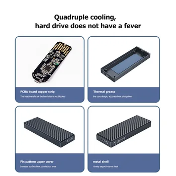 ORICO USB 3.2 Tip-C Mobilne SSD Zunanje Primeru 20Gbps Visoke Hitrosti LSDT M. 2 NVME M, Tipke B+M Ključ Pogon ssd Trdi Ohišje Dri