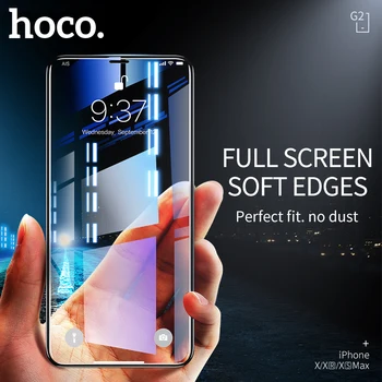HOCO Najboljše za Apple iPhone X XS Max XR Full HD, Kaljeno Steklo Film Zaščitnik Zaslon Zaščitna 3D Polno Kritje Zaslon Zaščita