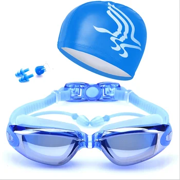Plavati Skp Plavanje Očala Anti-fog Nepremočljiva Plavati Očala Slušalka, Biljard Oprema za Moške, Ženske, Otroci, Odrasli Športno Potapljanje Očala
