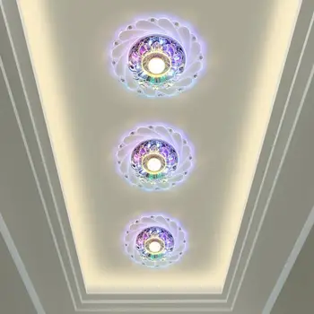 Sodobni LED Kristalno Stropna Luč, Krožna Mini Pisane Stropne Svetilke Luminarias Rotunda Luči Za dnevno Sobo Oltarja Koridor, Ki